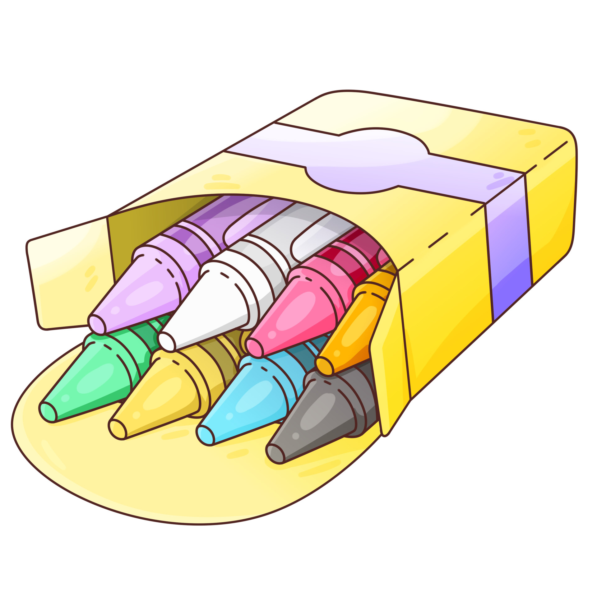 School Materials Cartoon Crayons 25246744 PNG
