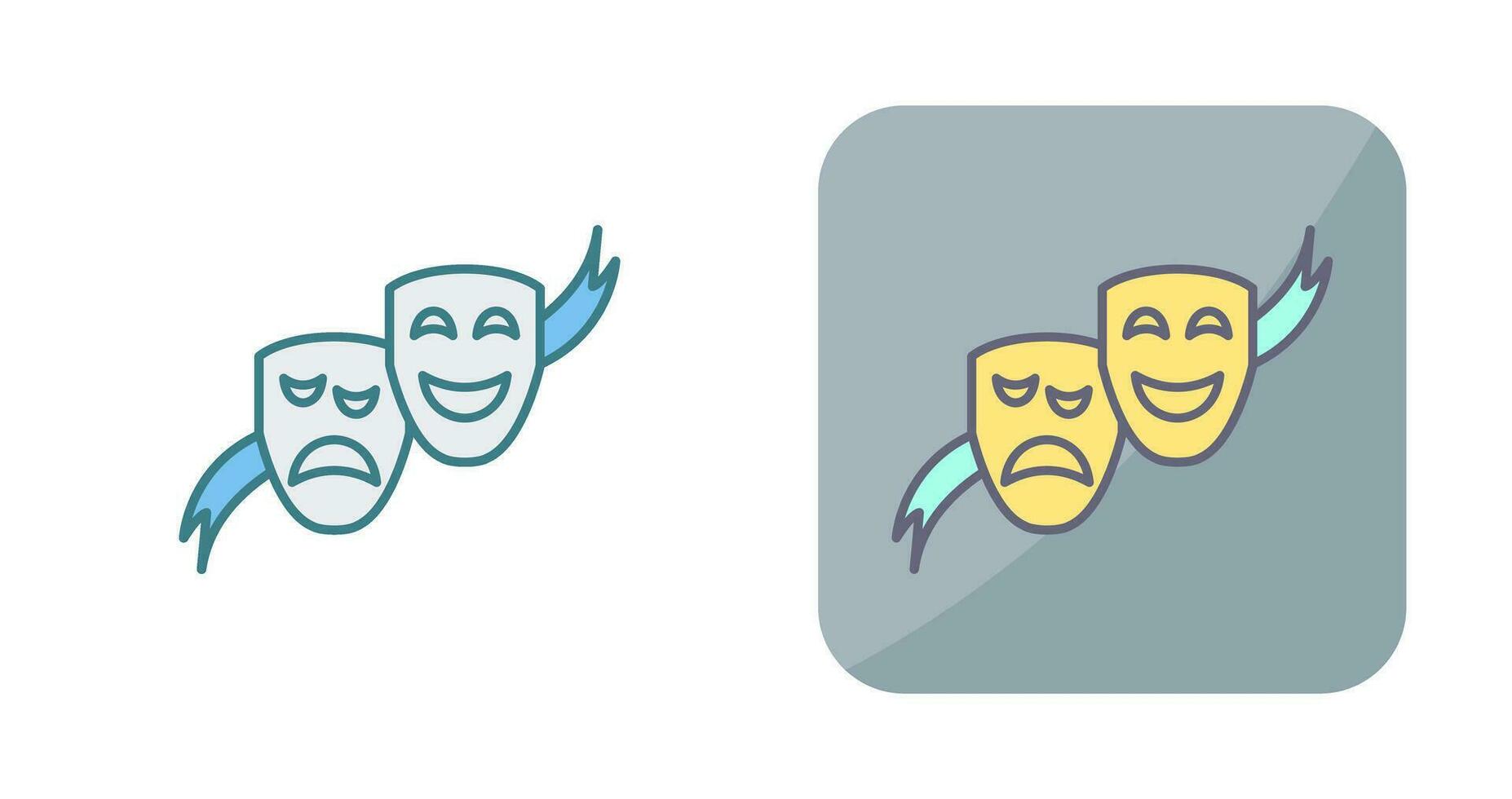 icono de vector de máscaras de teatro