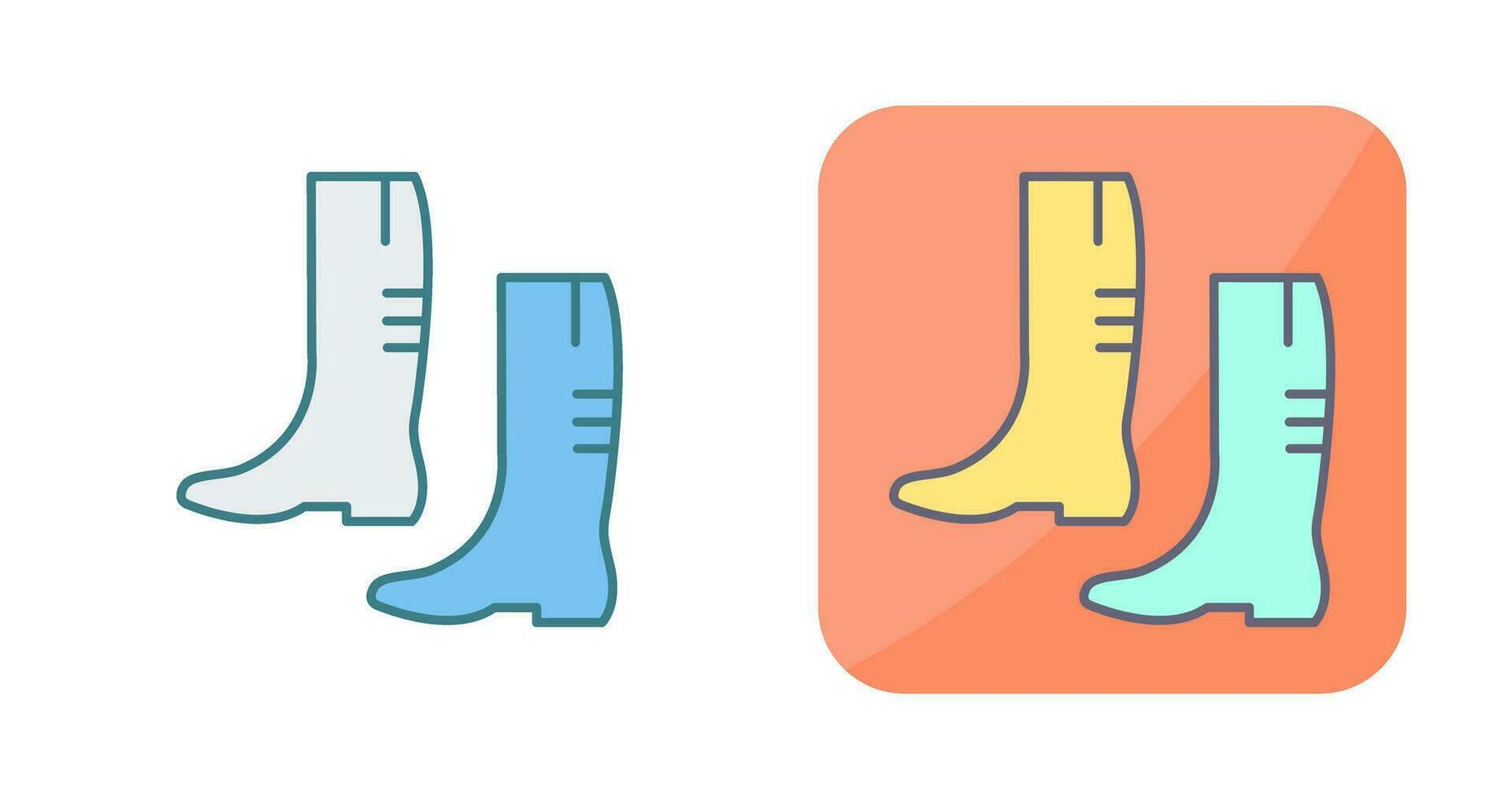 icono de vector de botas de jardinería