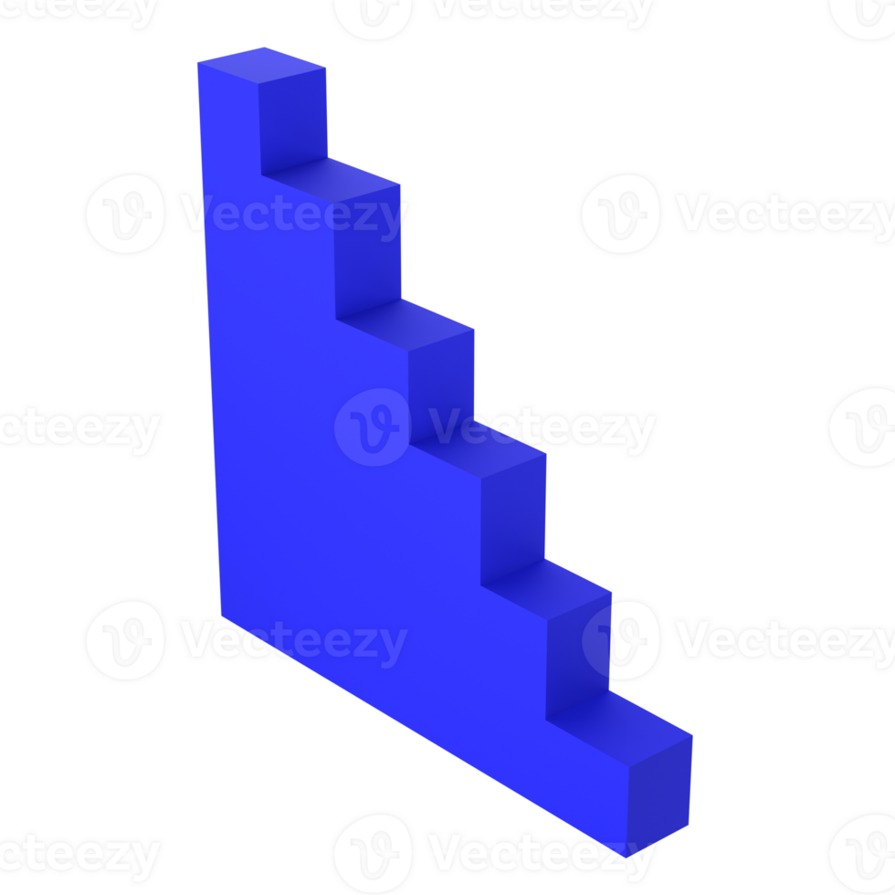 3d Abstract Dark blue stairs scene isolated transparent png. architectural structure Minimal wall mockup product stage showcase. Modern minimal illustration for advertising product geometric forms png