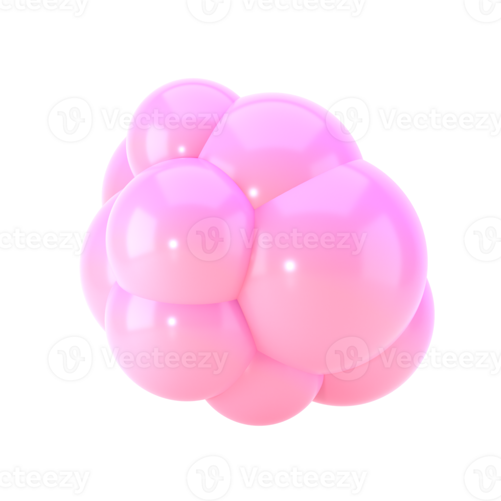 3d shape Abstract liquid with spherical element. realistic illustration of fluid substance. Trendy banner or poster design. Futuristic background isolated transparent png