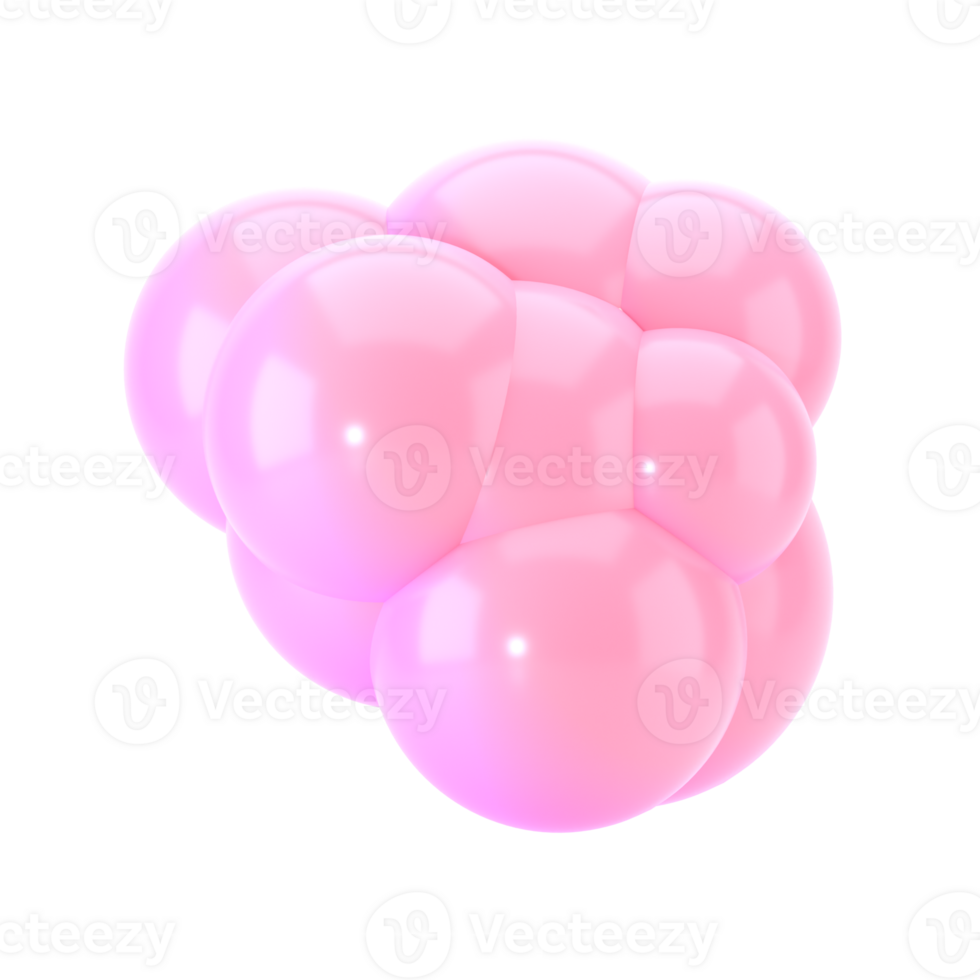3d shape Abstract liquid with spherical element. realistic illustration of fluid substance. Trendy banner or poster design. Futuristic background isolated transparent png