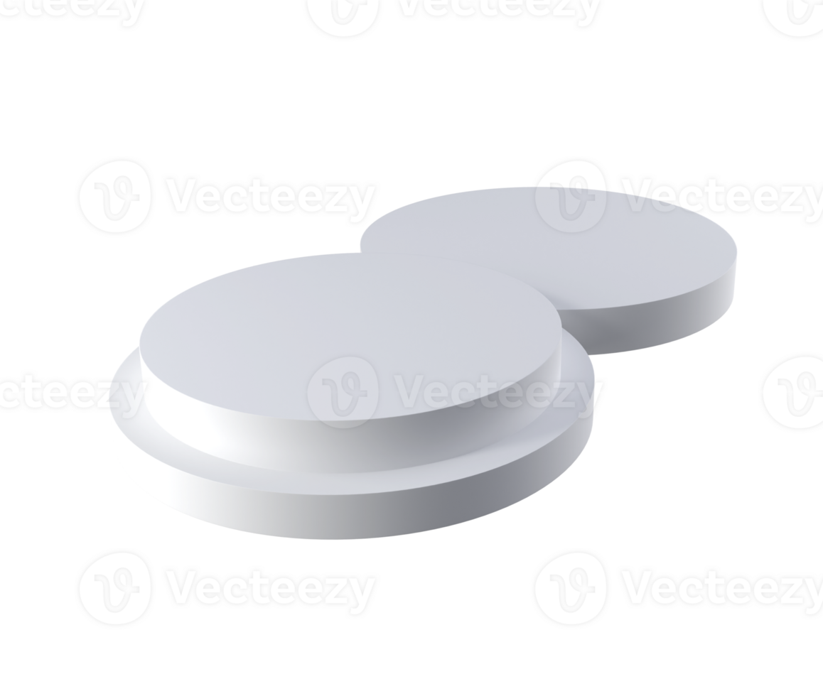 Minimalist round podium and scene with 3d rendering abstract background composition, illustration mock up of geometry platform shape for product display. isolated transparent png