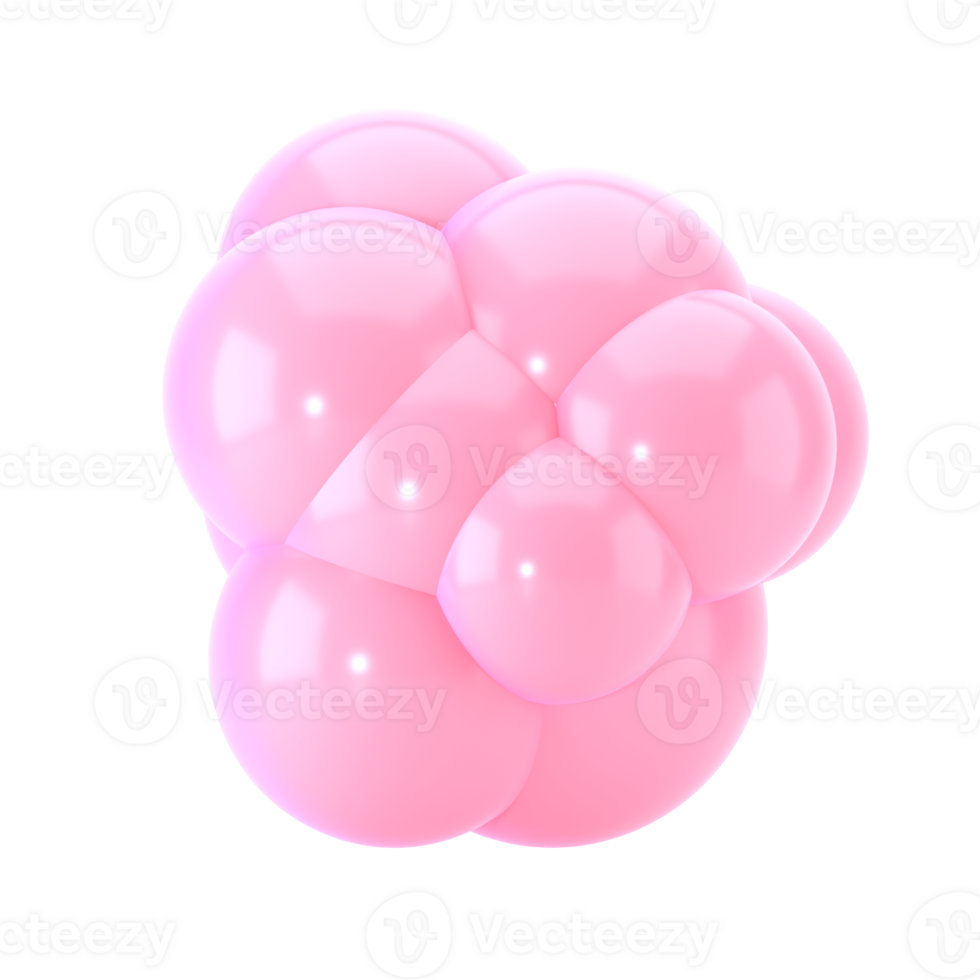 3d shape Abstract liquid with spherical element. realistic illustration of fluid substance. Trendy banner or poster design. Futuristic background isolated transparent png