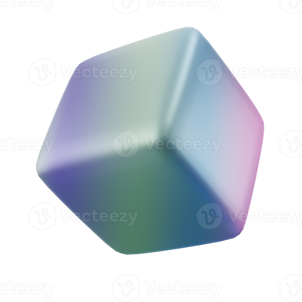 3d bloquer objet métal cube abstrait géométrique forme. réaliste brillant pente luxe modèle décoratif conception illustration. minimaliste brillant élément maquette isolé transparent png