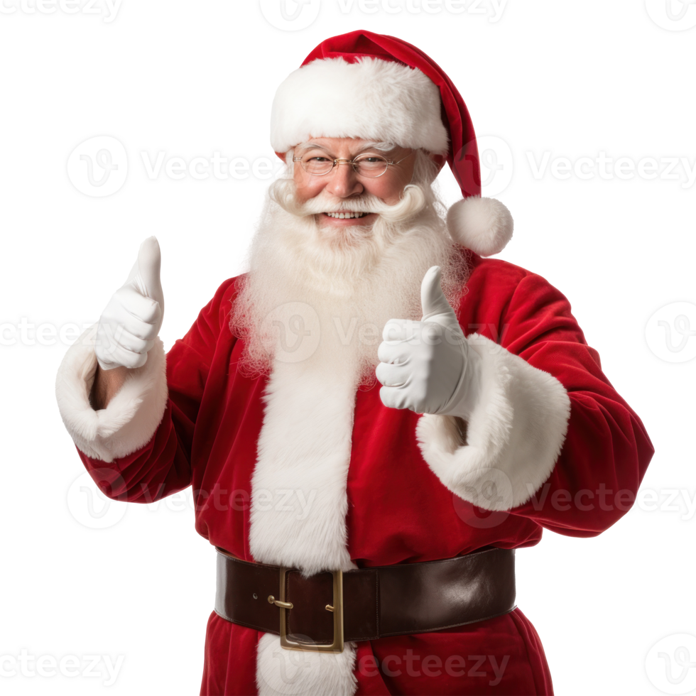 Santa claus Herstellung ein Geste isoliert. Illustration ai generativ png