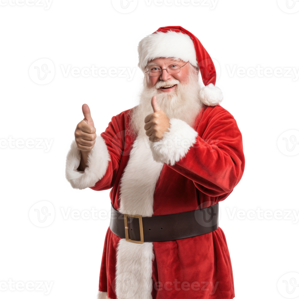 Santa Claus making a gesture isolated. Illustration png