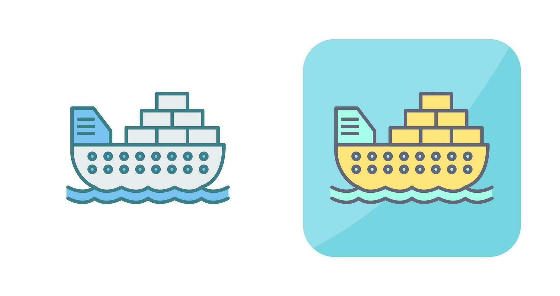 Cargo Ship Vector Icon