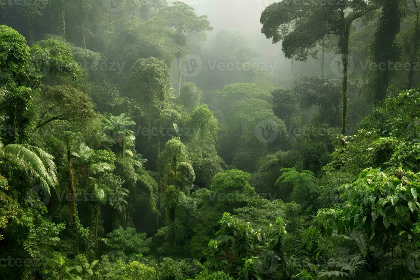 AI Generated Rainforest is one of the most biodiverse ecosystems on the planet. photo