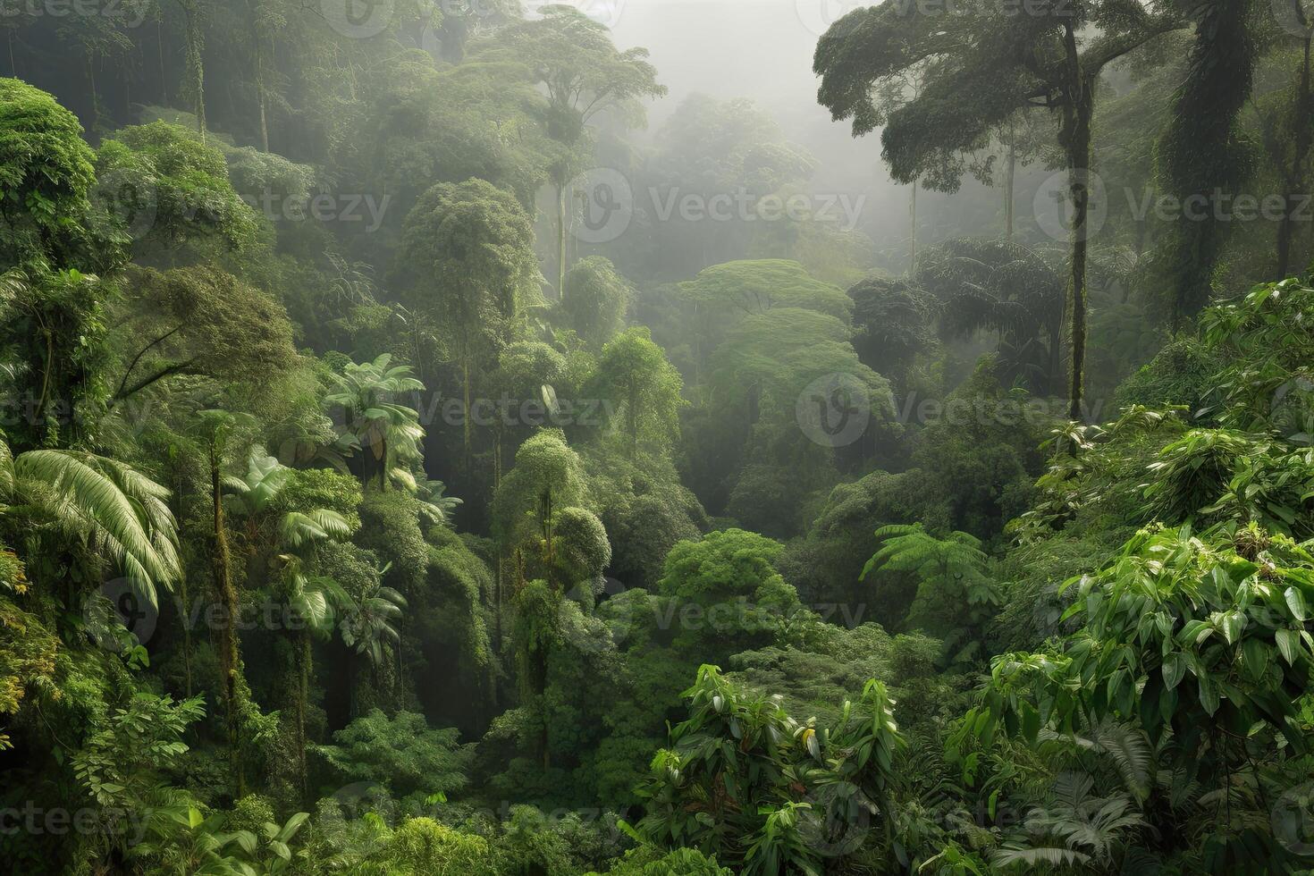 AI Generated Rainforest is one of the most biodiverse ecosystems on the planet. photo