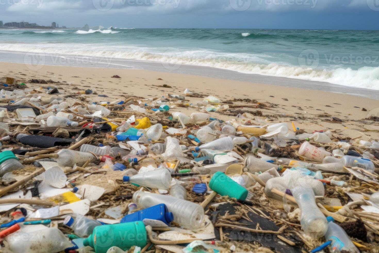 Use of plastic is a major contributor to environmental pollution and needs to be addressed immediately. photo