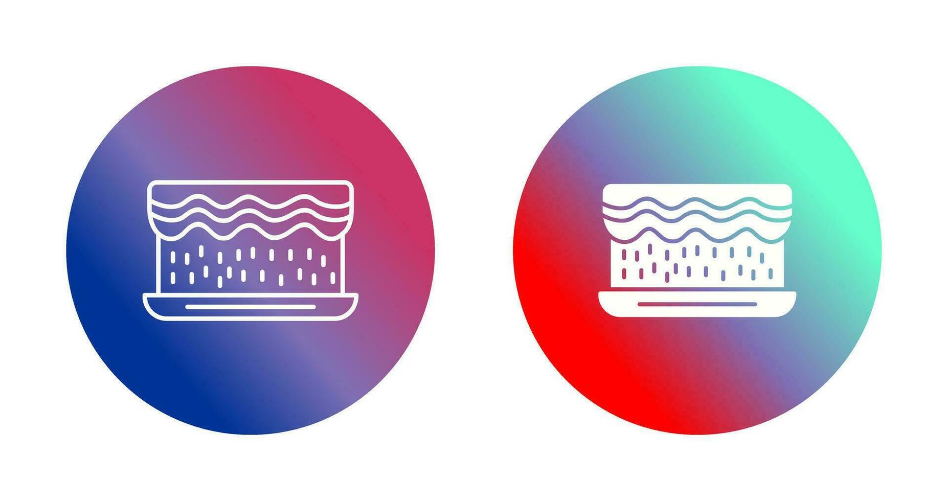 Unique Cream Cake Vector Icon