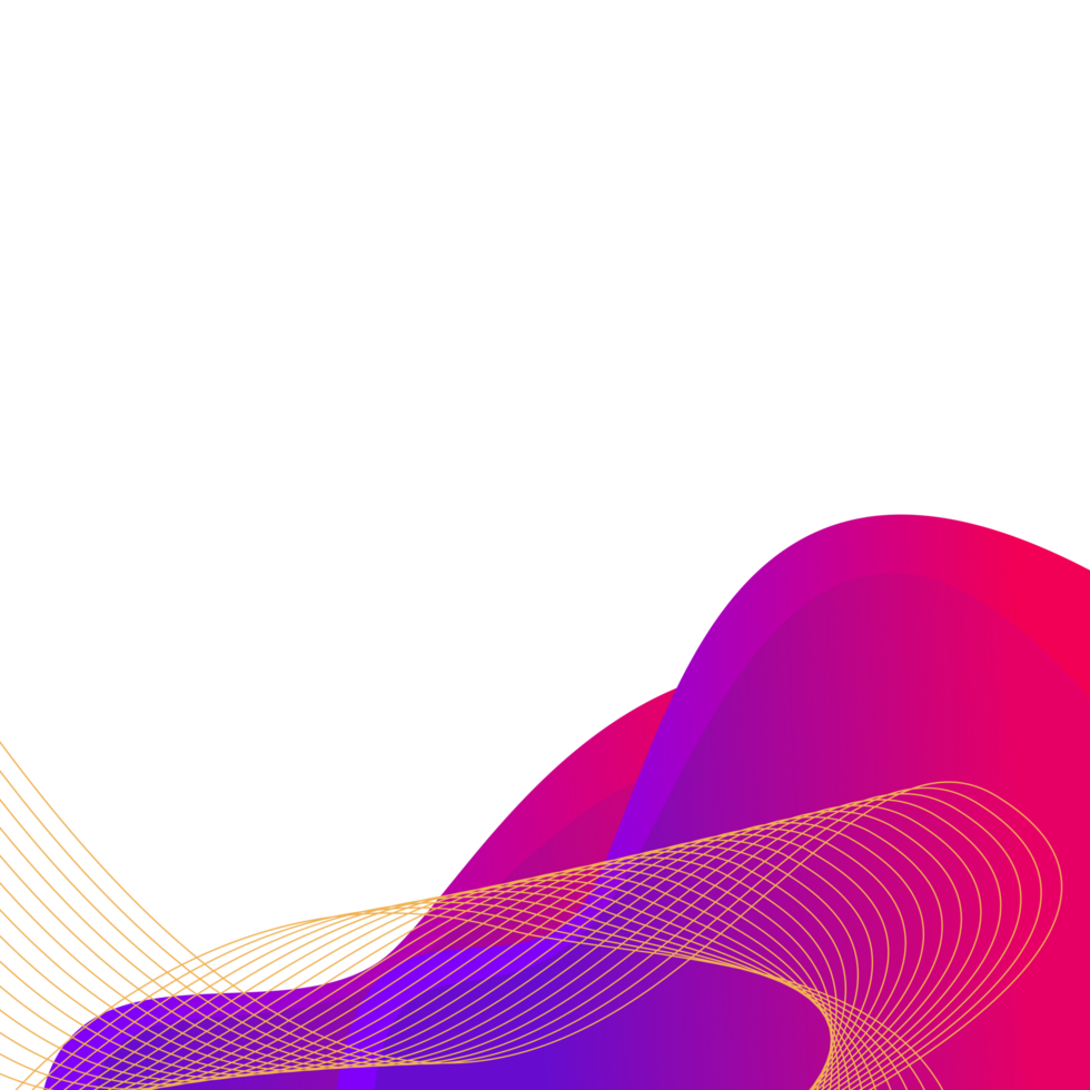 Abstract wavy gradient business corner border 25249103 PNG