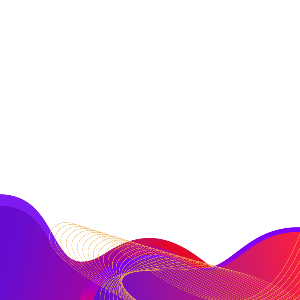 Abstract wavy gradient business corner border 25249109 PNG