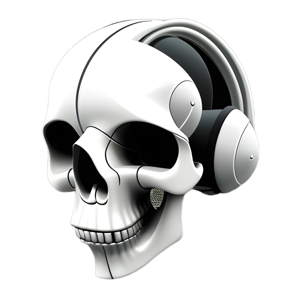 Cool futuristic skull png