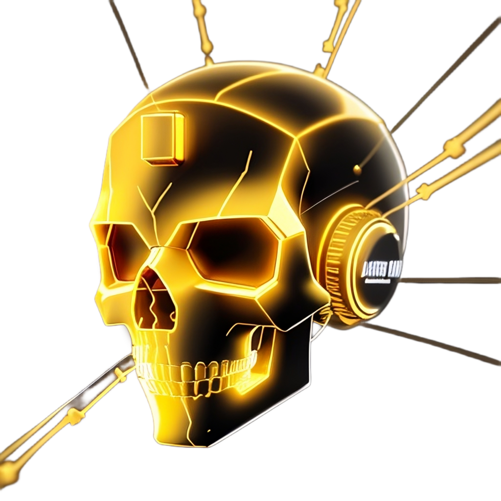 cool futuristisch Schädel 25249134 PNG