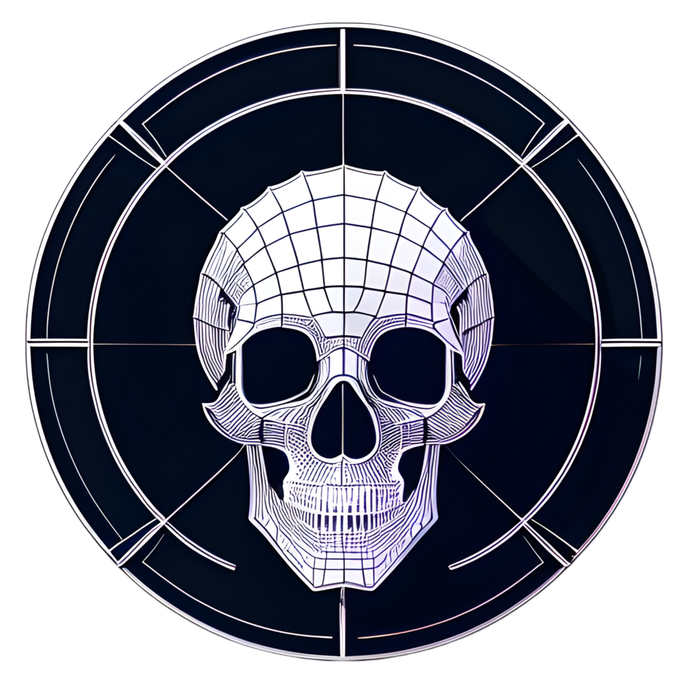 Cool futuristic skull png