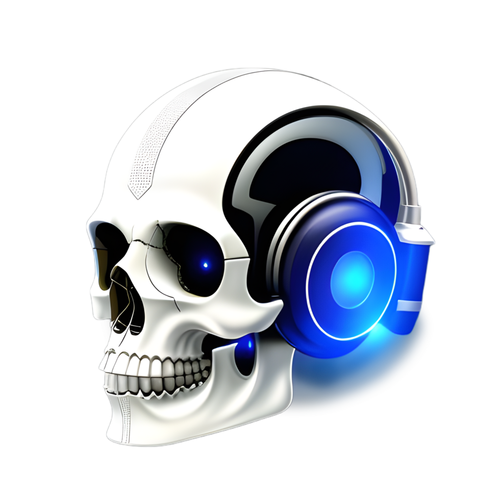 Cool futuristic skull png