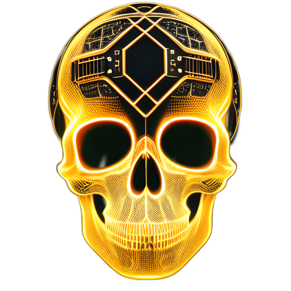 Cool futuristic skull png