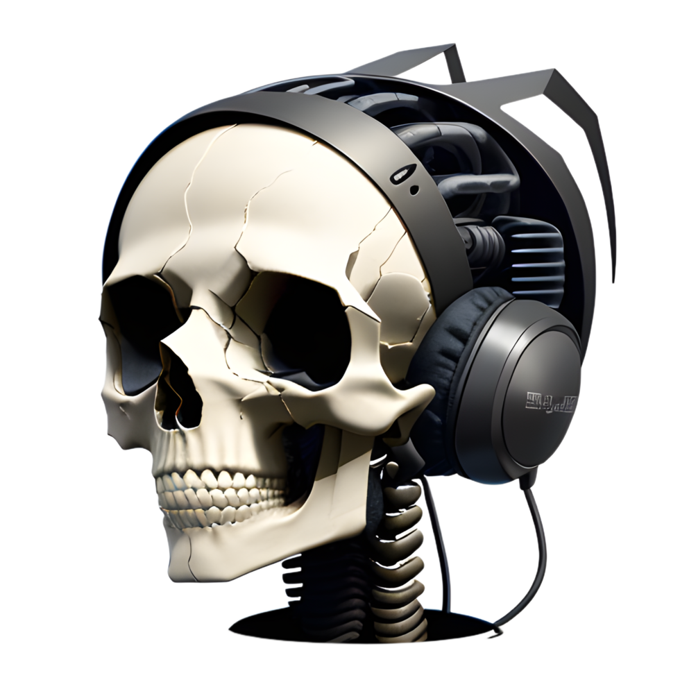 Cool futuristic skull png