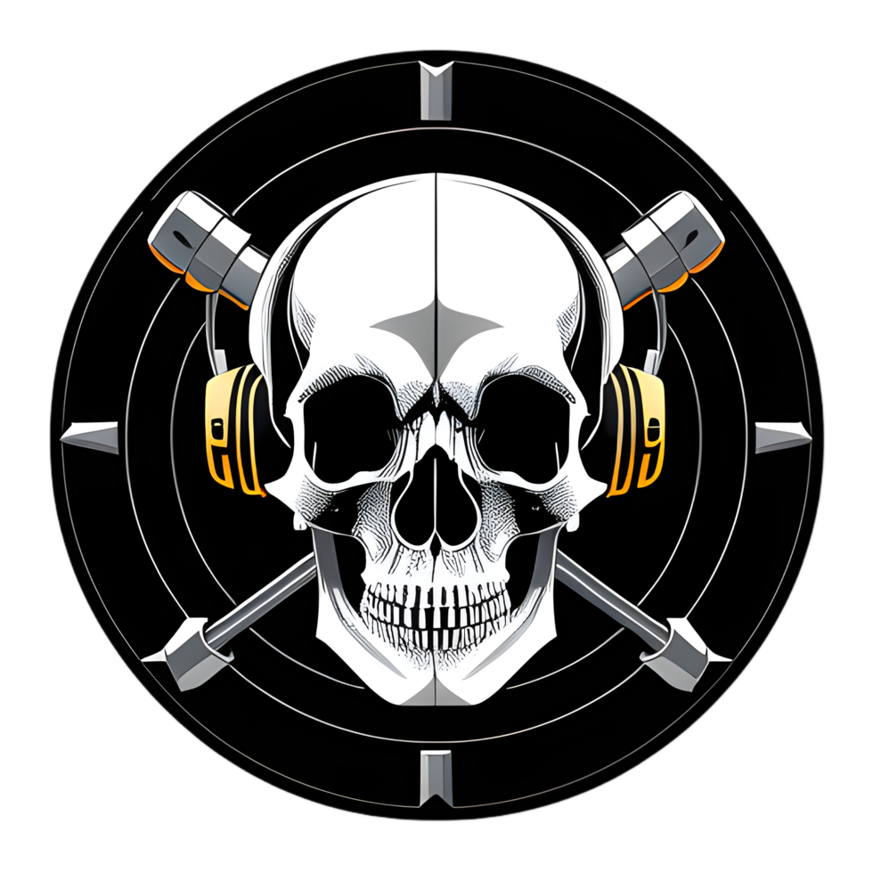 Cool futuristic skull png