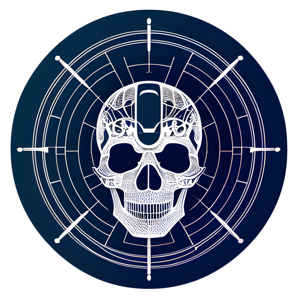 Cool futuristic skull png