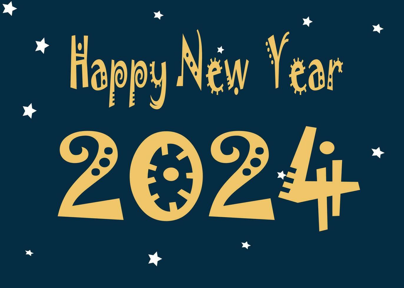 2024 Happy New years vector