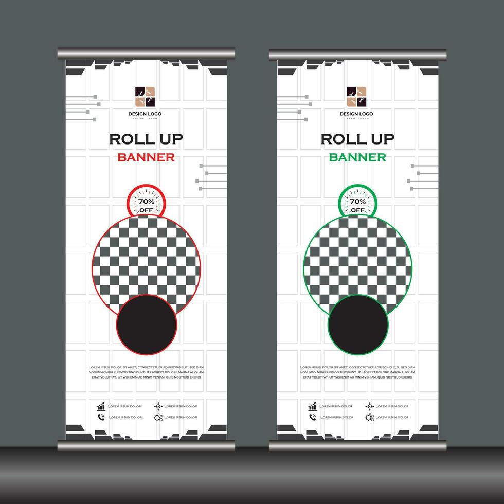 Business Roll-Up Banner Template Design vector