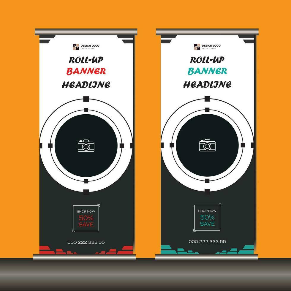 Business Roll Up Banner Template Design vector