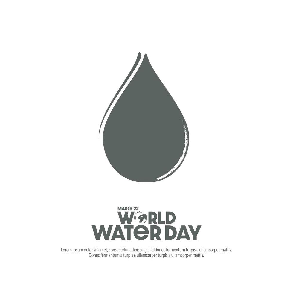 Concept of World Water Day. Save the Water - Can be used for logo, banner, poster etc. vector