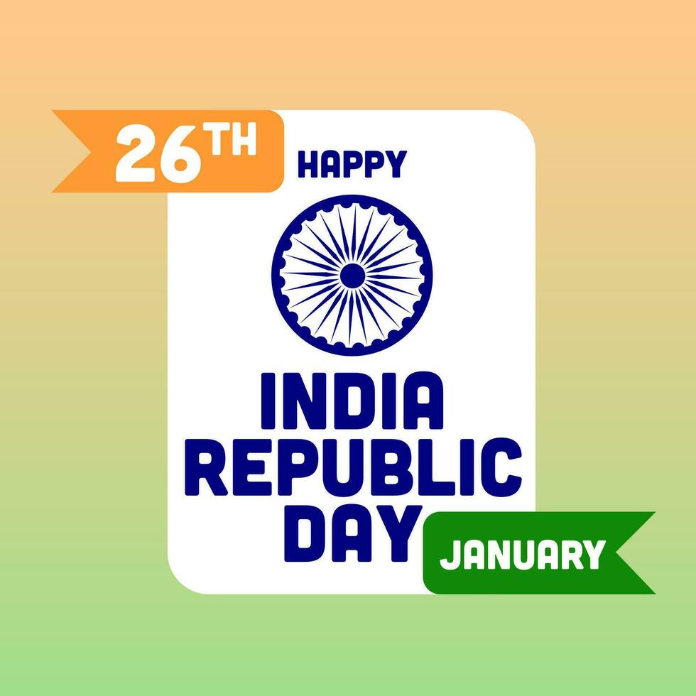 26 January. Happy Republic Day celebration Poster, Banner or Flyer designs. Vector illustration