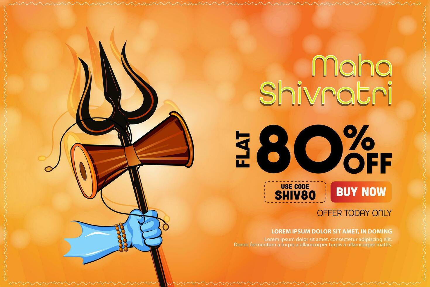 contento mahashivratri rebaja oferta bandera, anuncio publicitario. vector