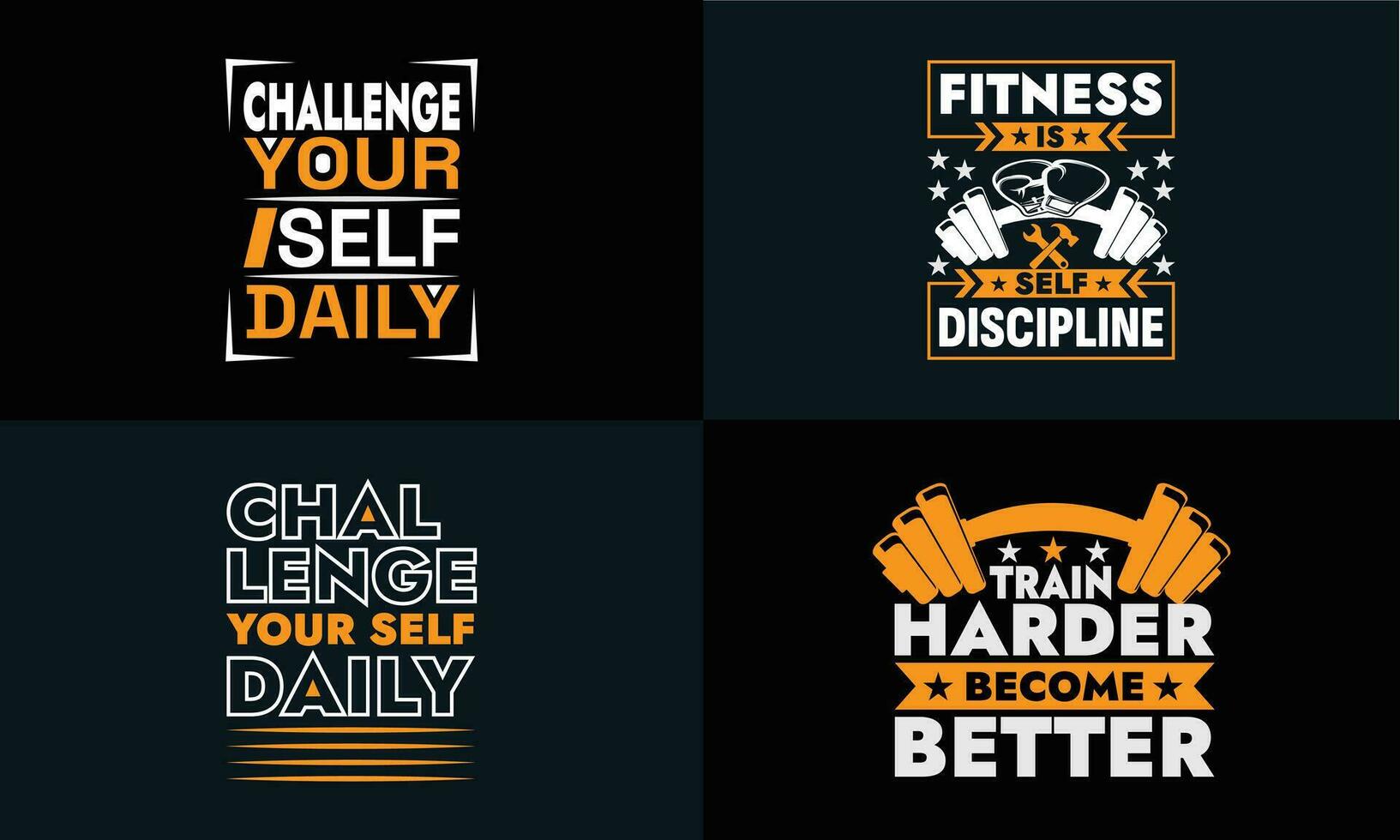 best typography t shirt design for gym, fitness inspiration and motivation vector