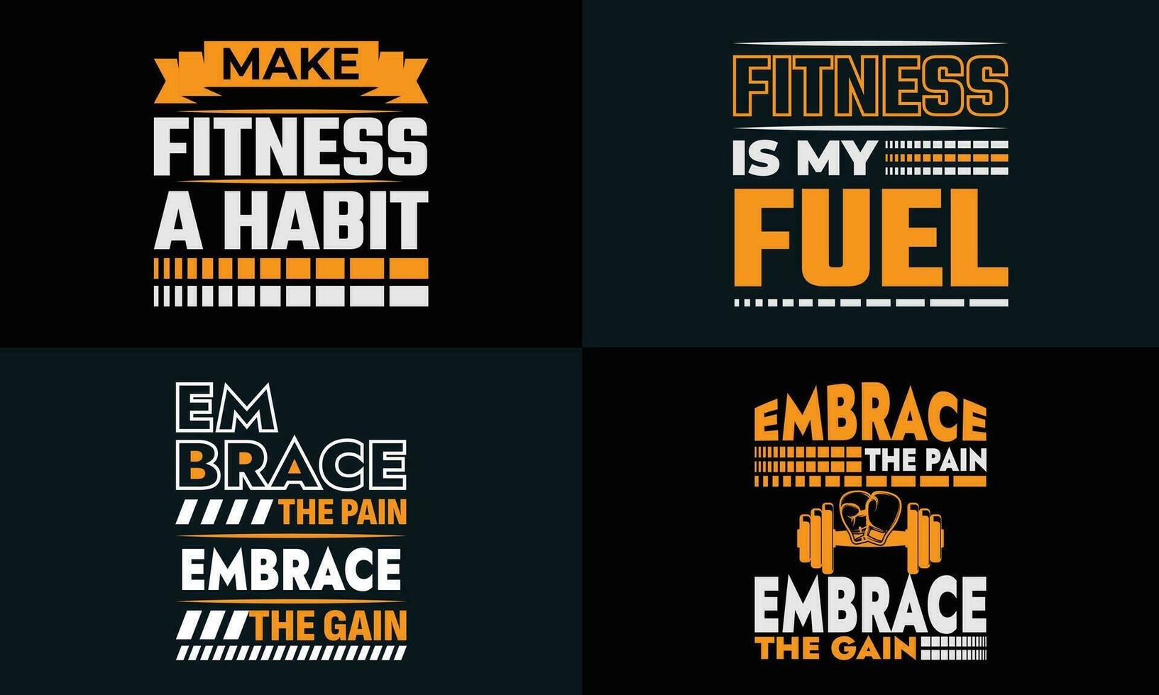 best typography t shirt design for gym, fitness inspiration and motivation vector
