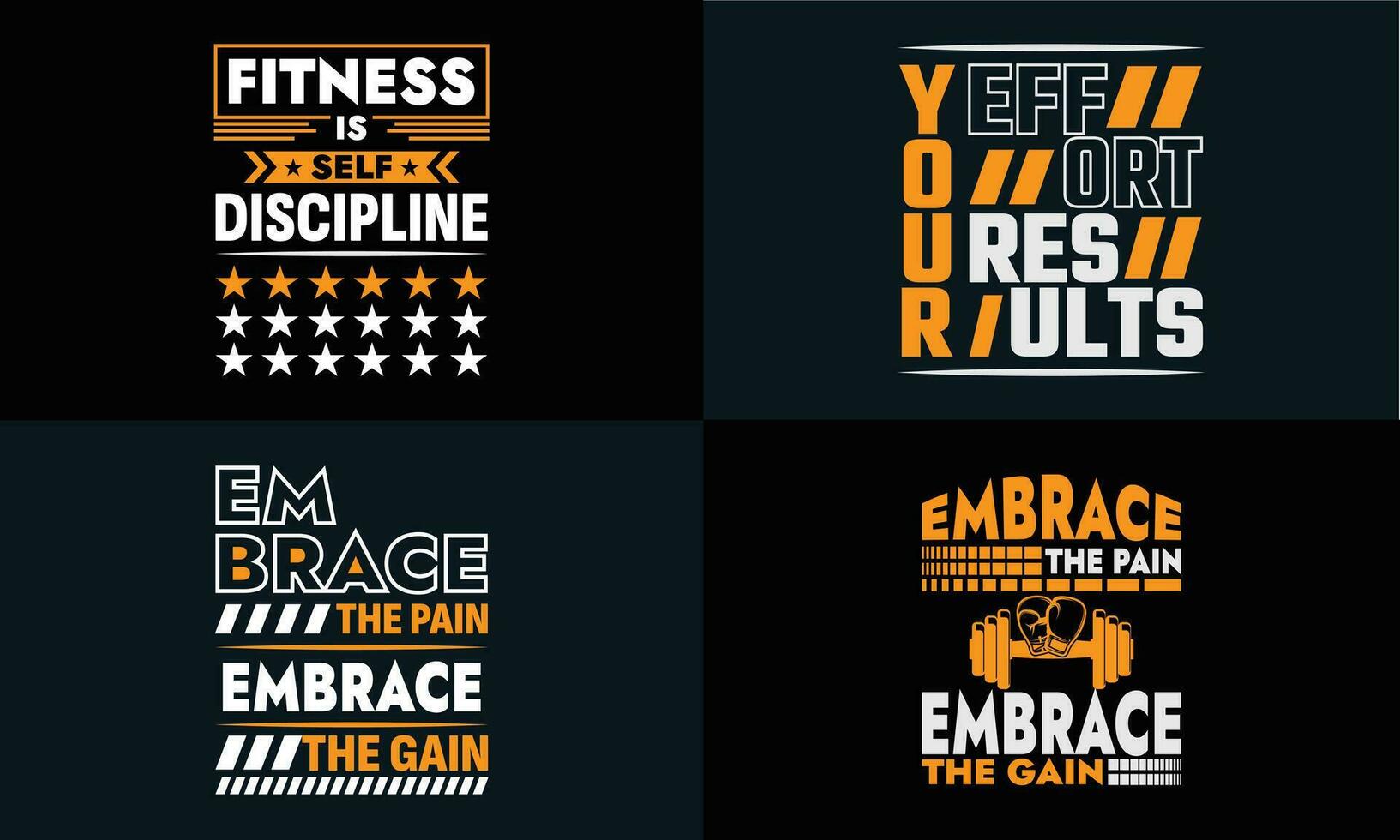 best typography t shirt design for gym, fitness inspiration and motivation vector