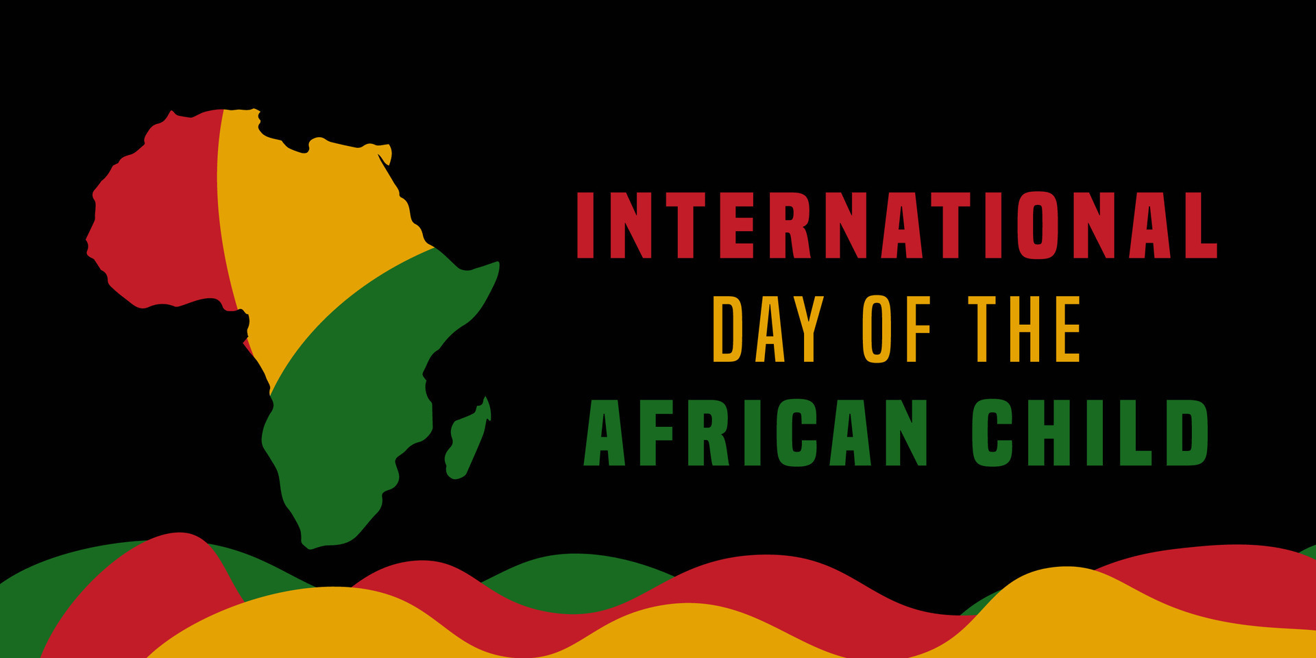International day of the african child poster with africa map. 25249656