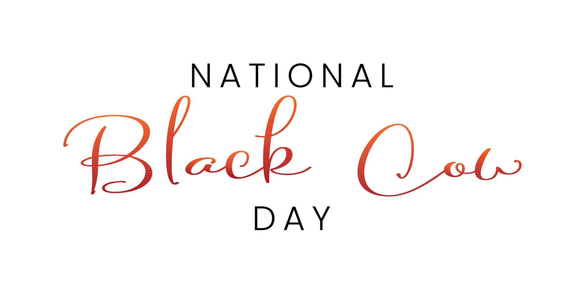 National Black Cow Day on June 10. Suitable for greeting card, poster
