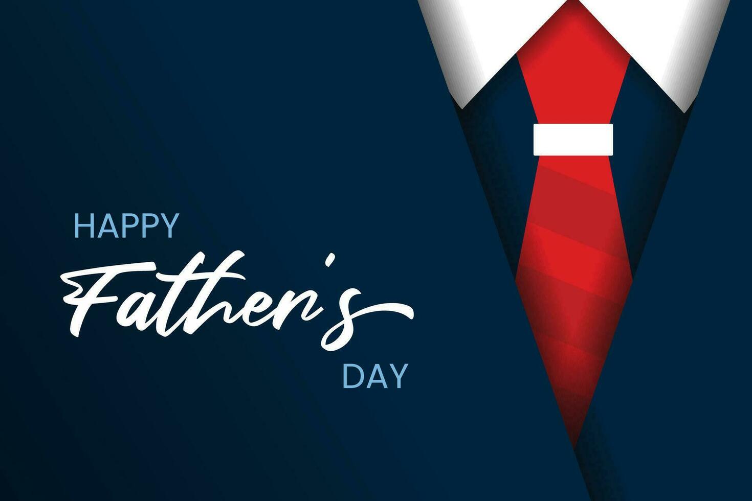 Happy Father's Day. Suitable for greeting card, poster, banner with handwritten calligraphy and necktie. vector
