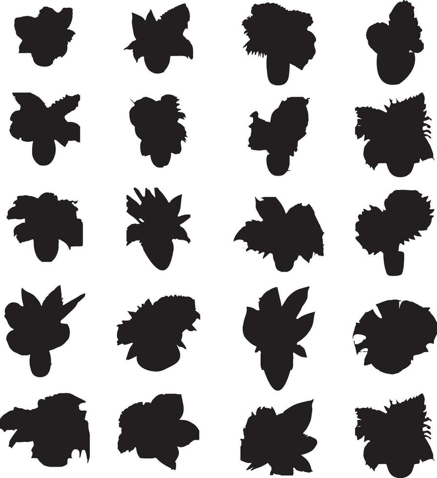 leaf silhouettes vector