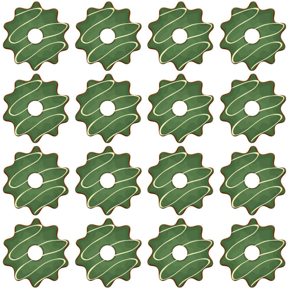 Pattern homemade cookie different taste in pastry biscuit vector