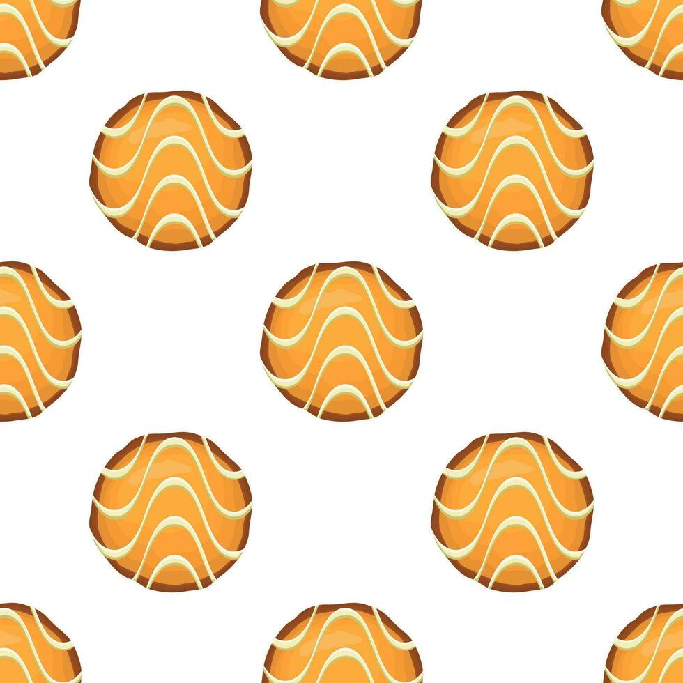 Pattern homemade cookie different taste in pastry biscuit vector