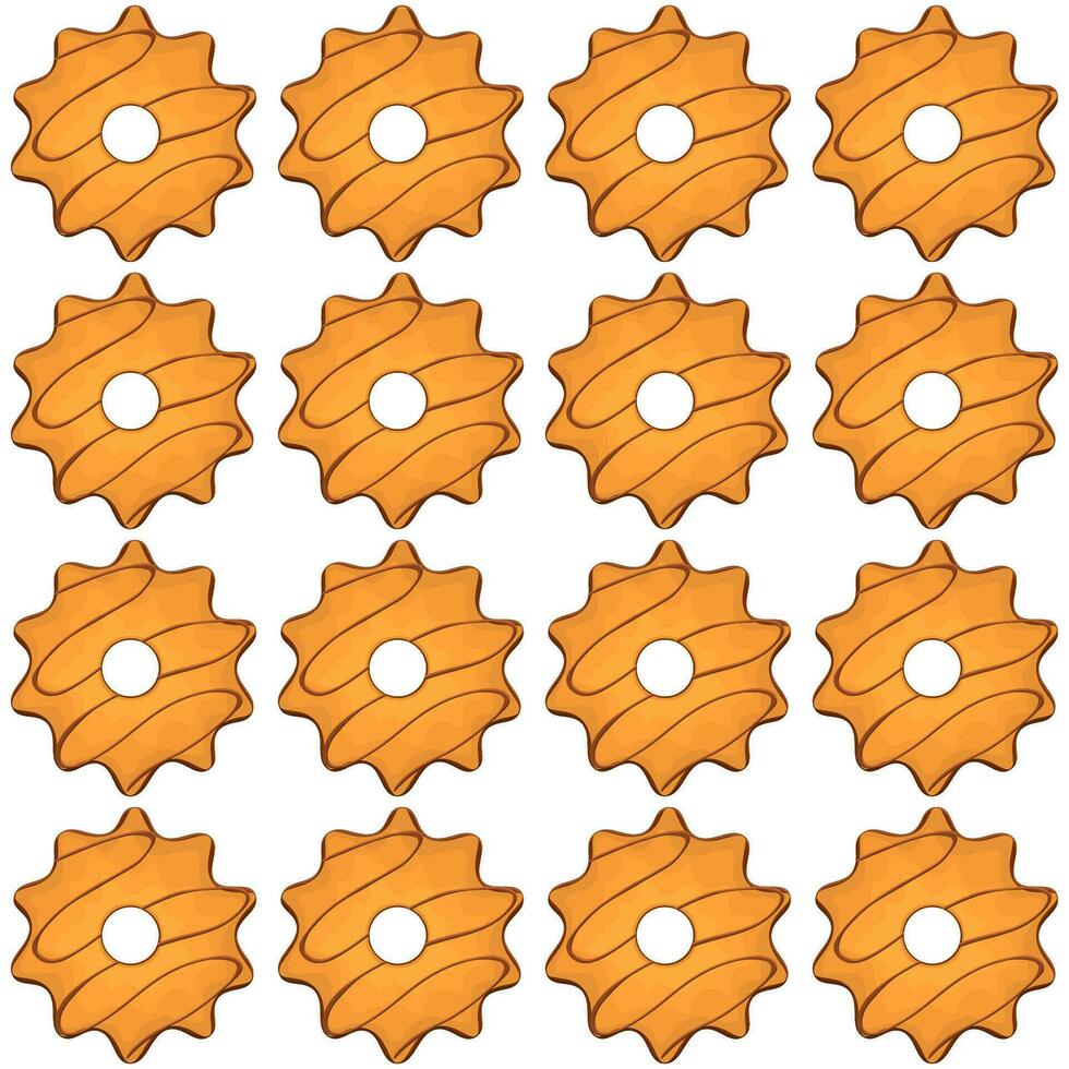 Pattern homemade cookie different taste in pastry biscuit vector