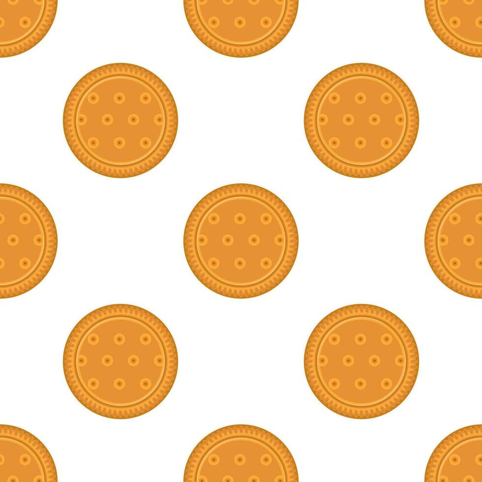 Pattern homemade cookie different taste in pastry biscuit vector