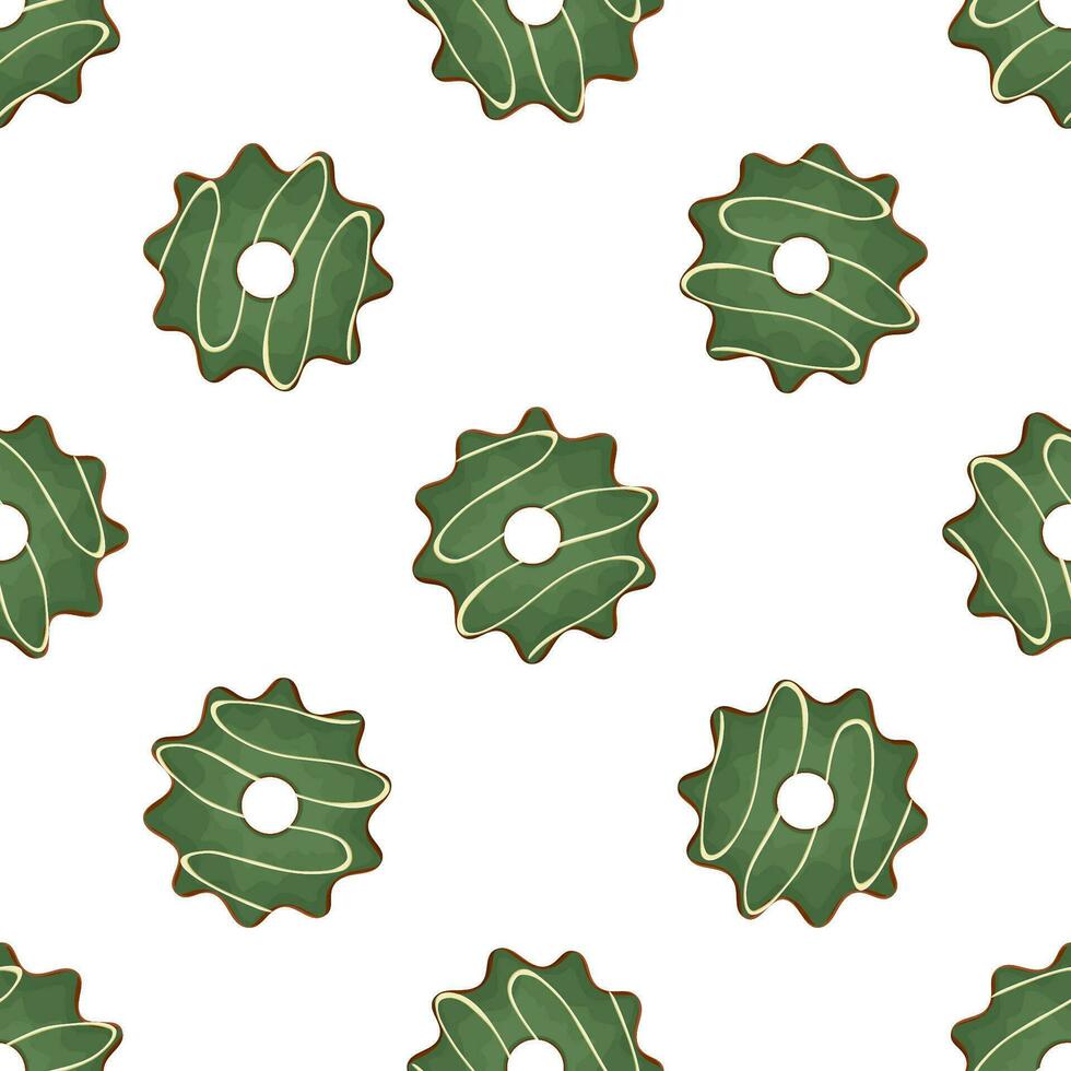 Pattern homemade cookie different taste in pastry biscuit vector