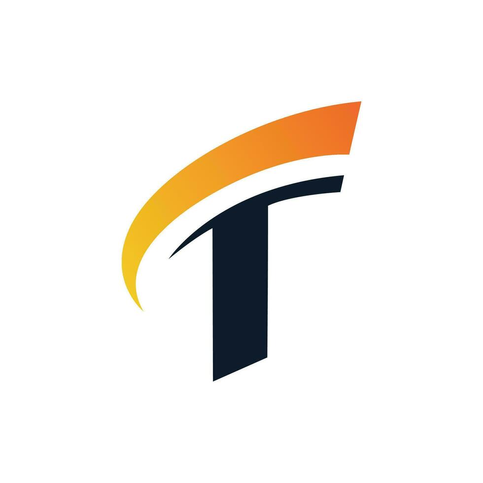 Letter t logo vector