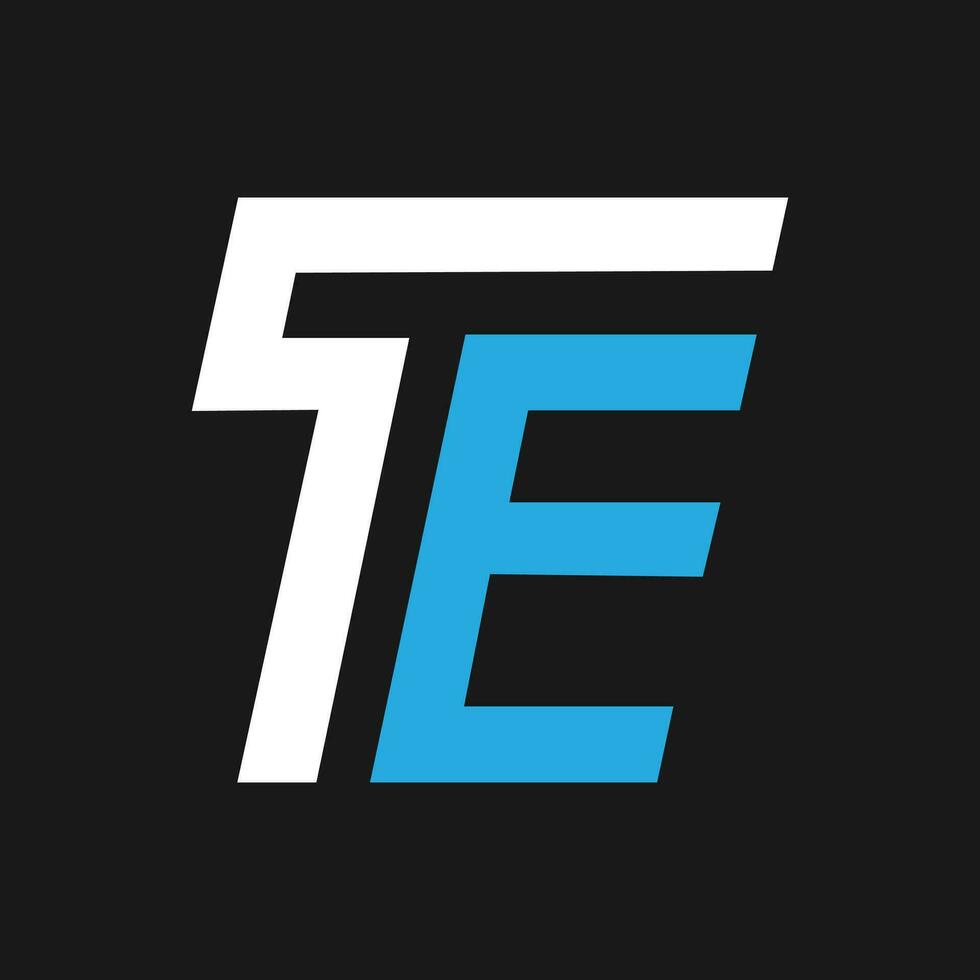 Letter te logo vector