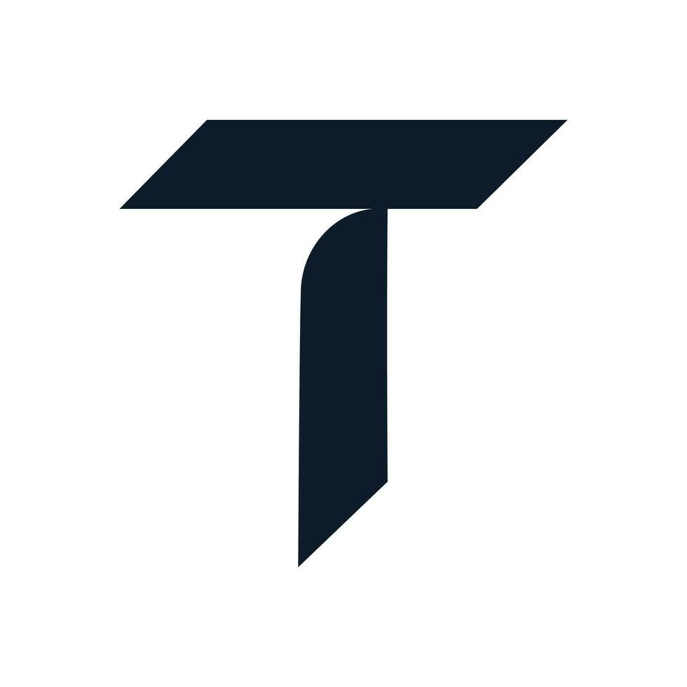 Letter t logo vector