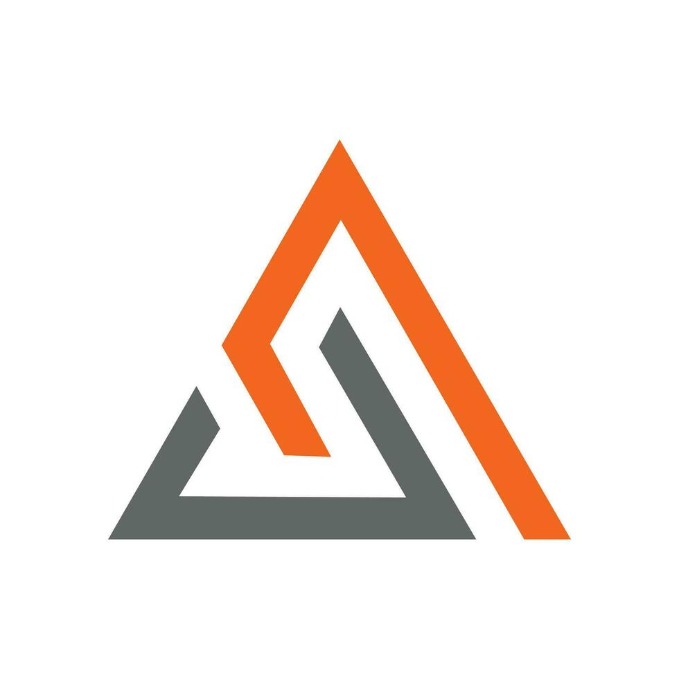 Abstract triangle line logo vector
