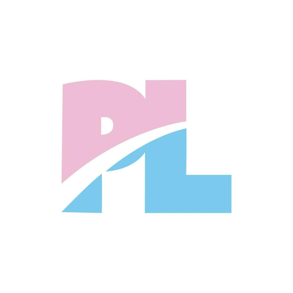 Letter pl logo vector