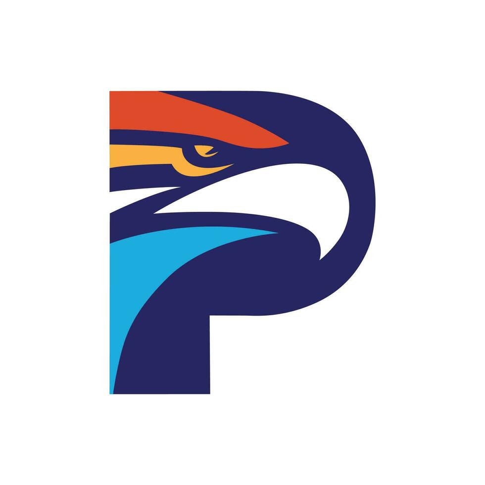Letter p initial logo vector